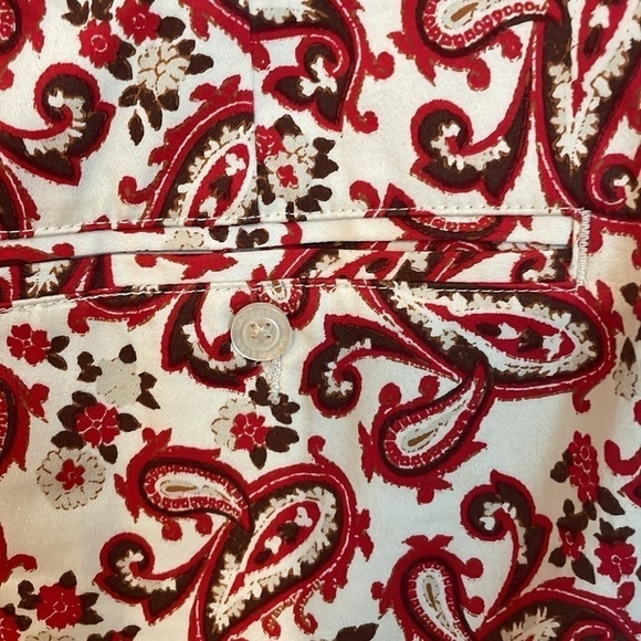 Lady Hagen Women's Cotton Red Paisley Golf Skort with Inner Shorts Size 12 - Picture 12 of 12